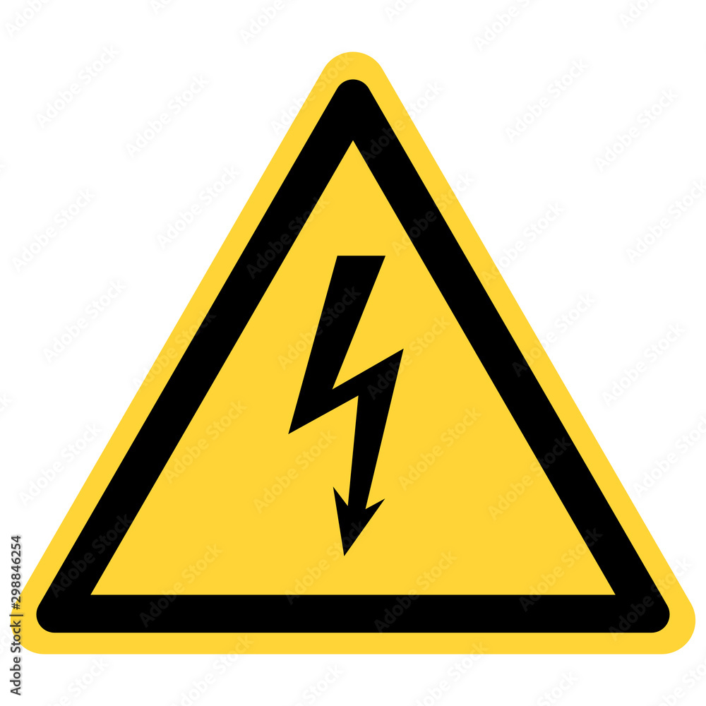 Blitz und Warnschild Blitz und Warnschild