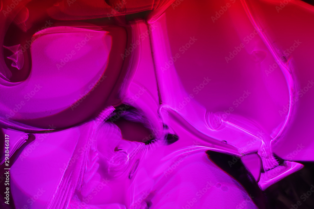 Fototapeta premium Abstract neon image in pink colors.