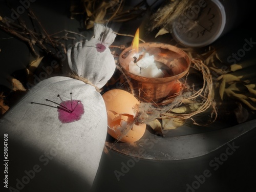 Voodoo doll pierce with needles 