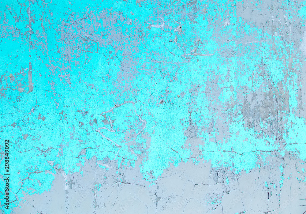 Texture of an old plastered wall painted with blue and white paint. Texture of an old plastered wall painted with blue and white paint.