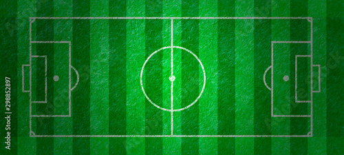 Football field design. view of the soccer field from above. soccer field Background. Soccer field look from top.