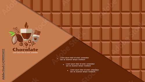 Flat Chocolate Bar Background