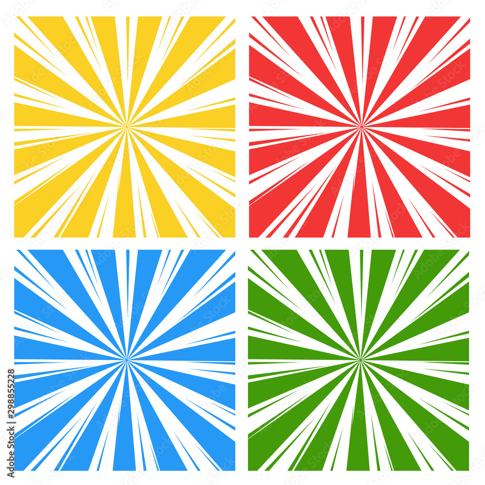 Abstract background Cartoon light rays Abstract background Cartoon light rays