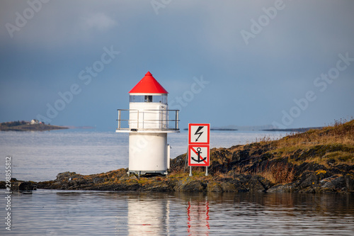 Beacon on coast of Northern Norway