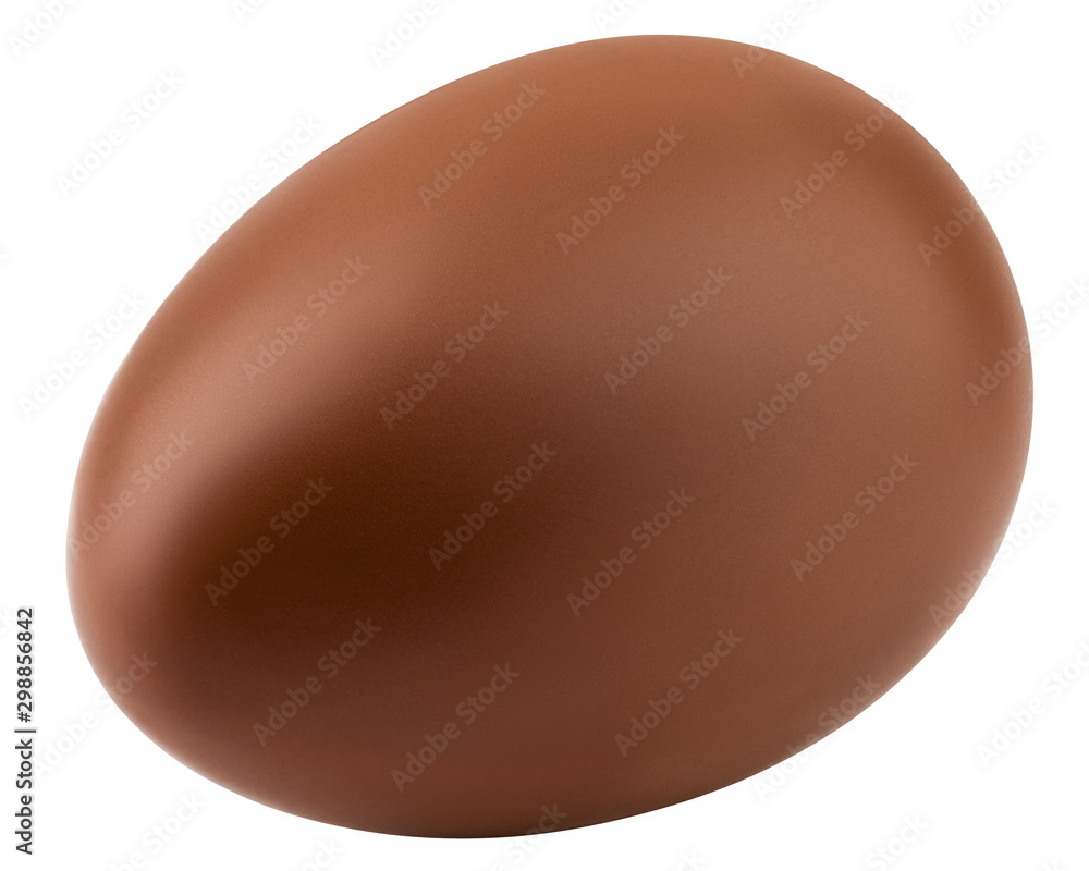 Chocolate egg isolated on white background, clipping path, full depth of field Chocolate egg isolated on white background, clipping path, full depth of field