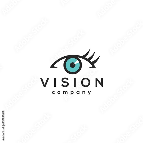 vision logo concept, eye icon design template.