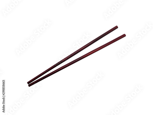 chopsticks isolated on white background. Clipping Path