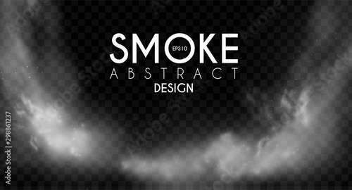 Fog, mist and smoke steam clouds. Transparent effect. Depth design.