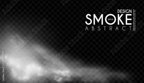 Fog, mist and smoke steam clouds. Transparent effect. Depth design.