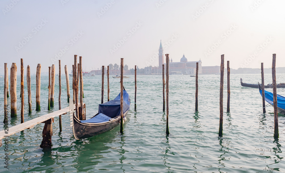 Venice gondola lagoon panorama