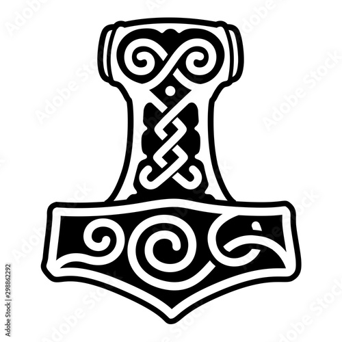 Mjollnir. Thor's Hammes. Vikings photo