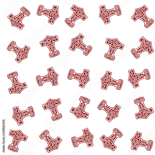 Mjollnir Red Background