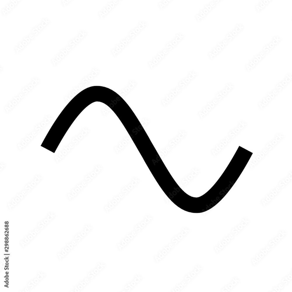 Sine Wave Symbol For Circuit Design Stock-illustration | Adobe Stock