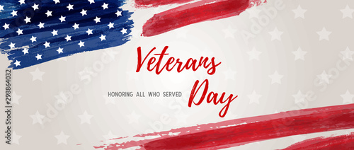USA Veterans day banner