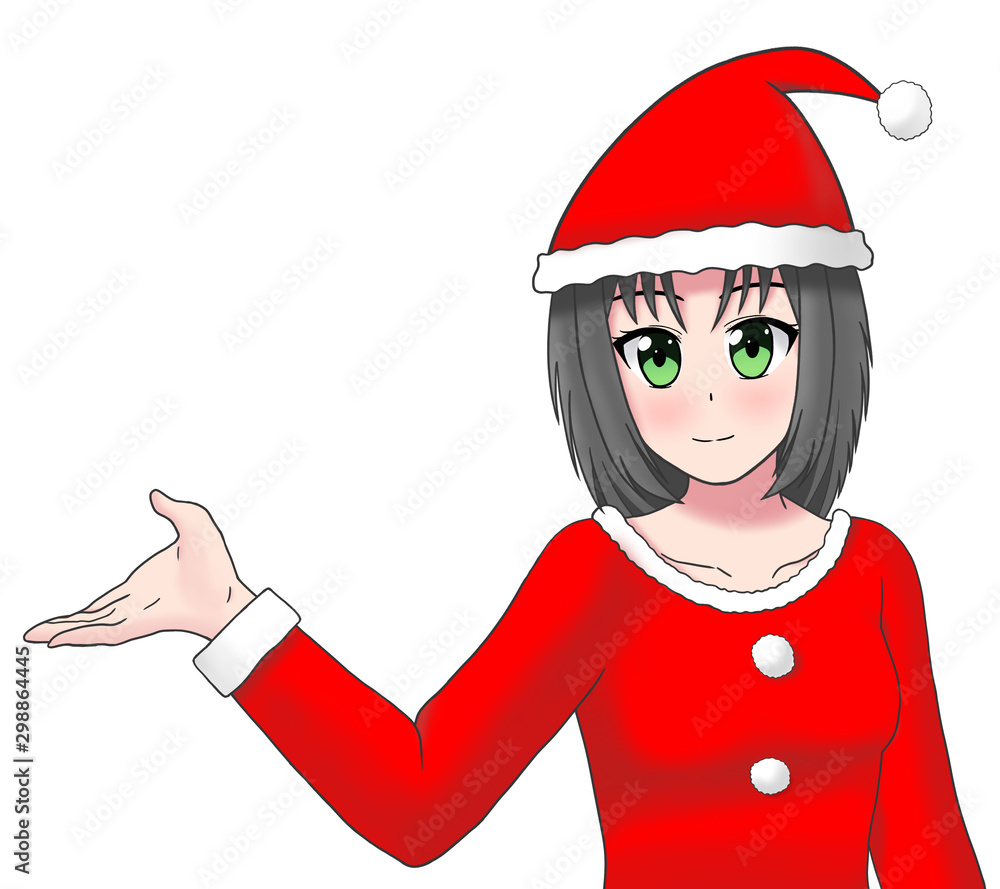 サンタ衣装の女の子 2 Stock イラスト Adobe Stock