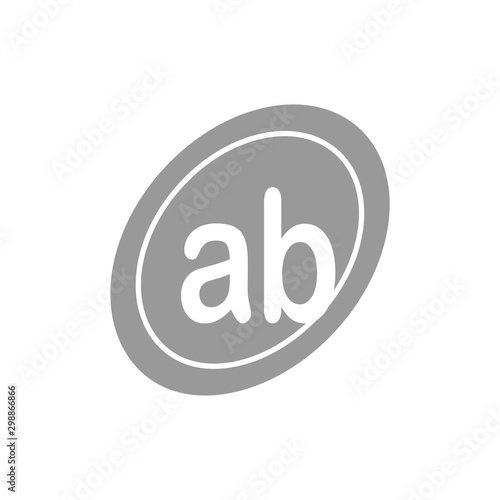 Initial Letter Logo AB Template Vector Design