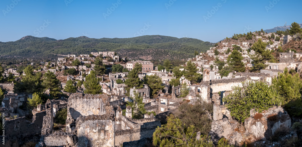 Ruins of Kayakoy Village in Fethiye Town, Kayakoy Village is old abandoned historical Greek village