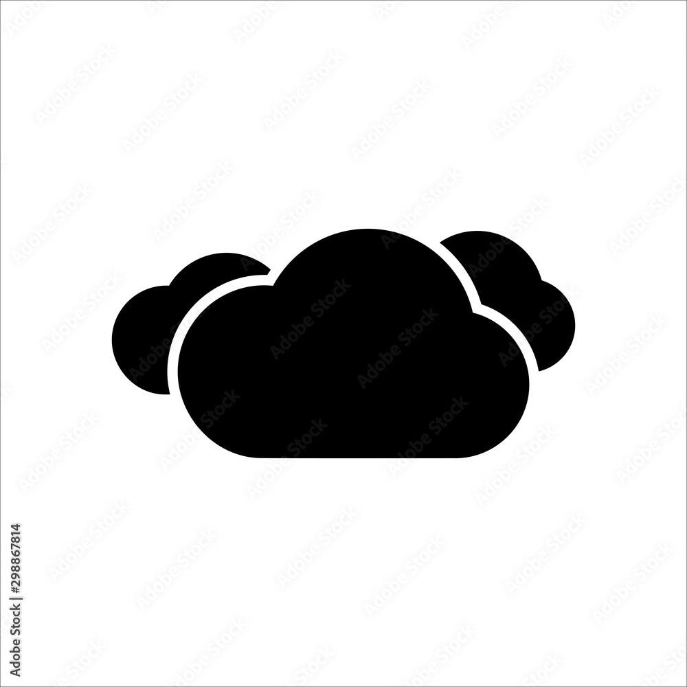 Cloudy icon. Symbol of Weather icon with trendy flat style icon for web, logo, app, UI design. isolated on white background. vector illustration eps 10 Cloudy icon. Symbol of Weather icon with trendy flat style icon for web, logo, app, UI design. isolated on white background. vector illustration eps 10