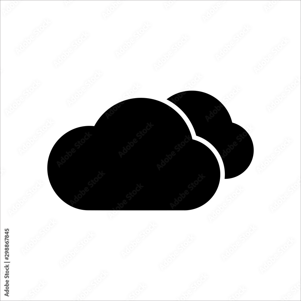 Cloudy icon. Symbol of Weather icon with trendy flat style icon for web, logo, app, UI design. isolated on white background. vector illustration eps 10 Cloudy icon. Symbol of Weather icon with trendy flat style icon for web, logo, app, UI design. isolated on white background. vector illustration eps 10