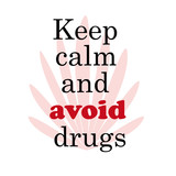 Anti drug motivational poster. Danger narcotic and marijuana, warning marijuana illustration.