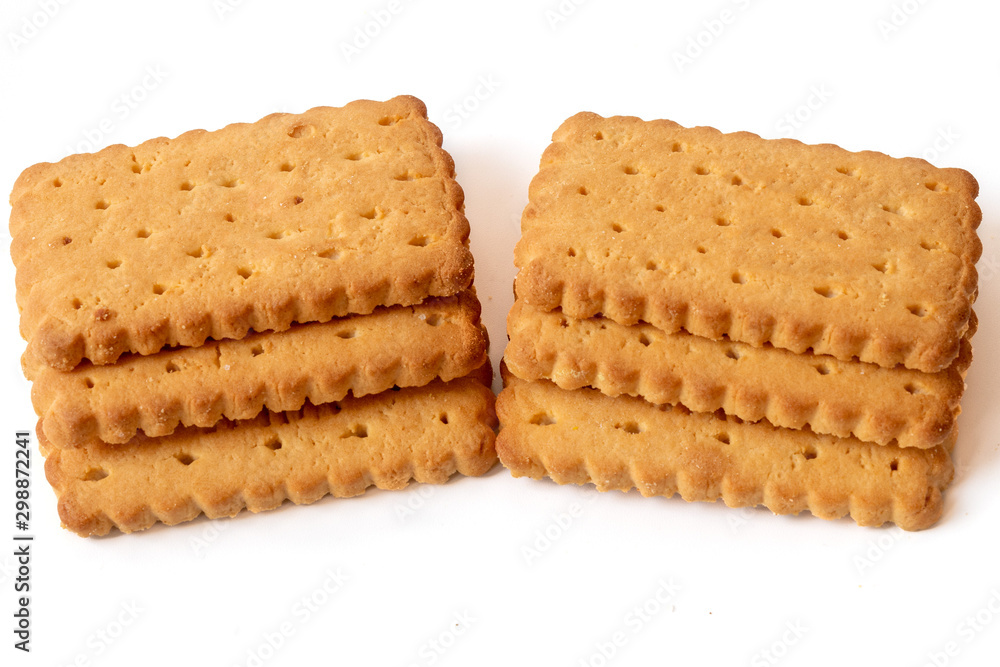 Chip cookie isolated on white background, homemade crunchy biscuits. Chip cookie isolated on white background, homemade crunchy biscuits.