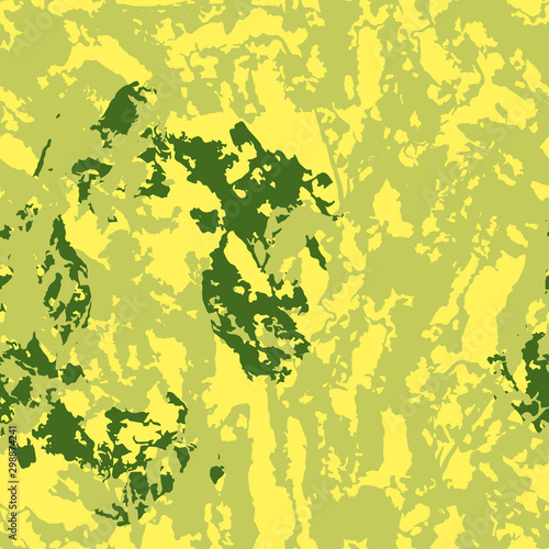 Urban UFO camouflage of various shades of yellow and green colors