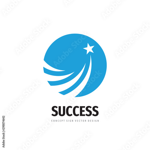 Star space logo vector design. Development & success creative sign. 