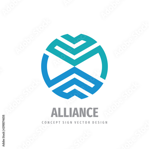 Alliance business cooperation logo design. 