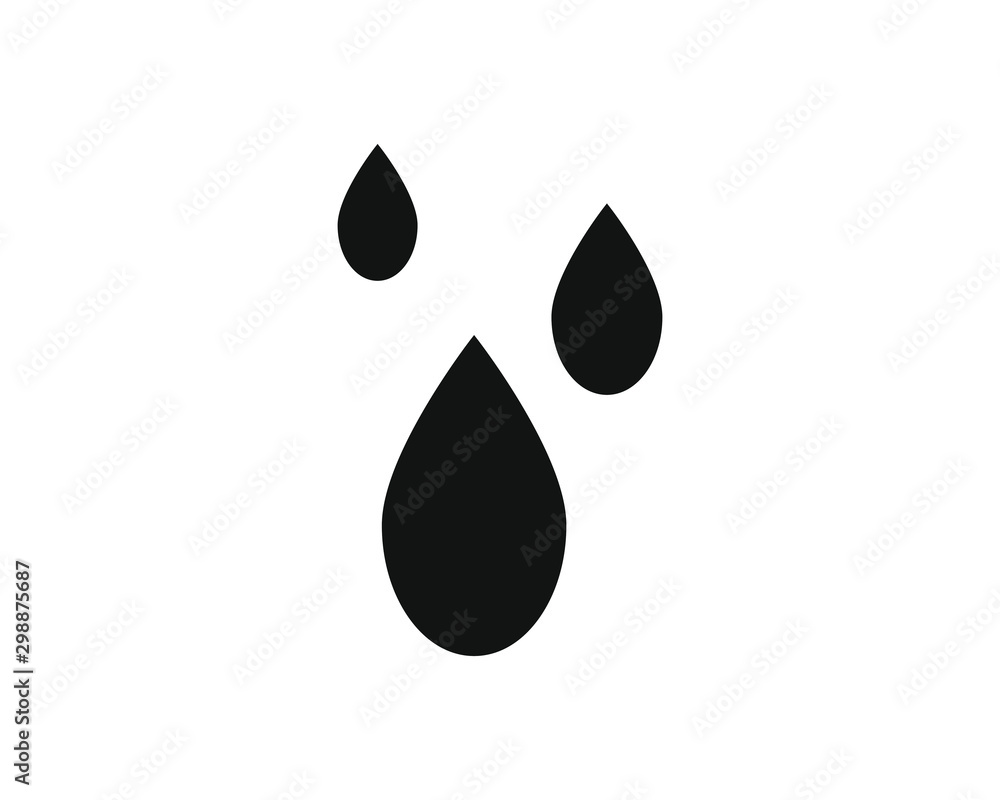 water drops simple icon vector