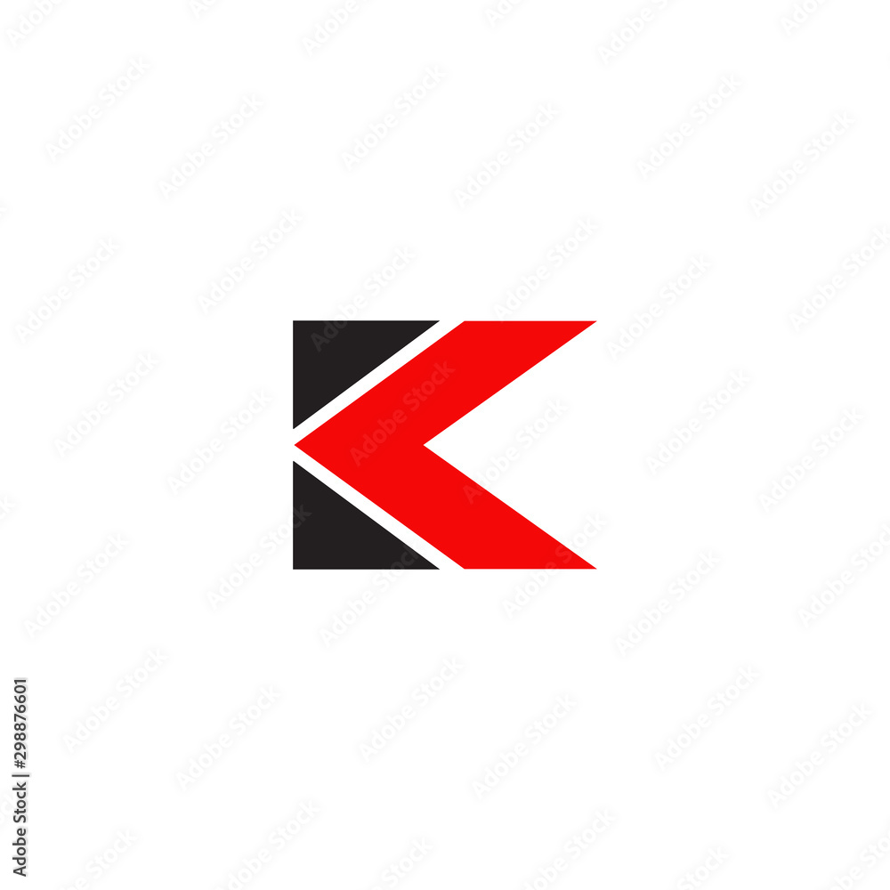 K letter initial icon logo design template K letter initial icon logo design template