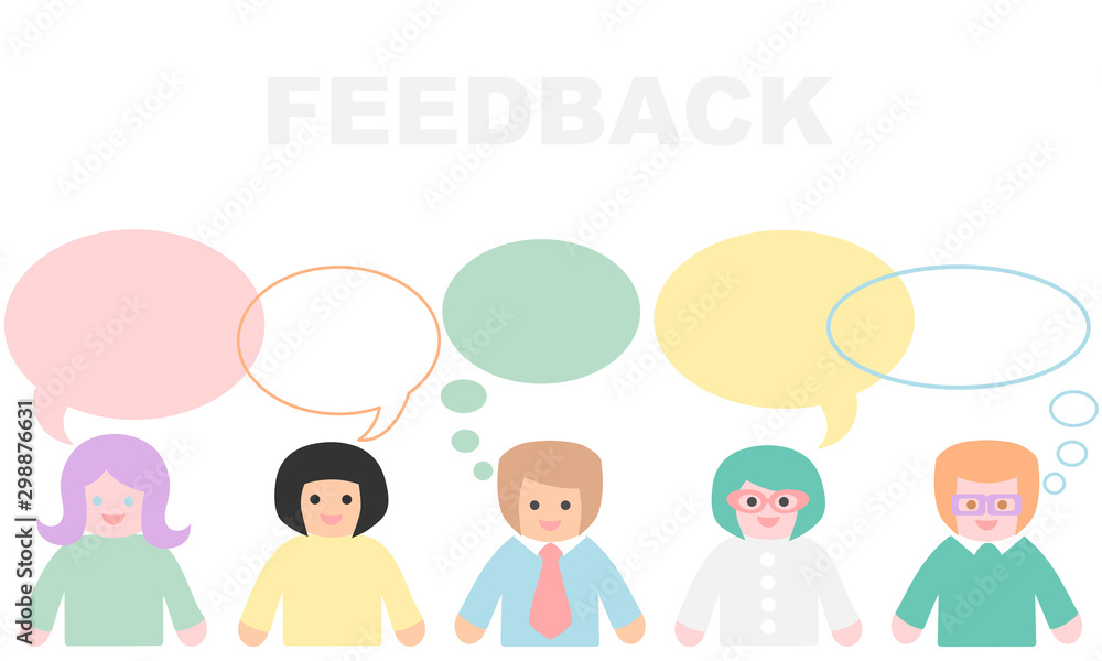 Customer feedback concept - pastel color