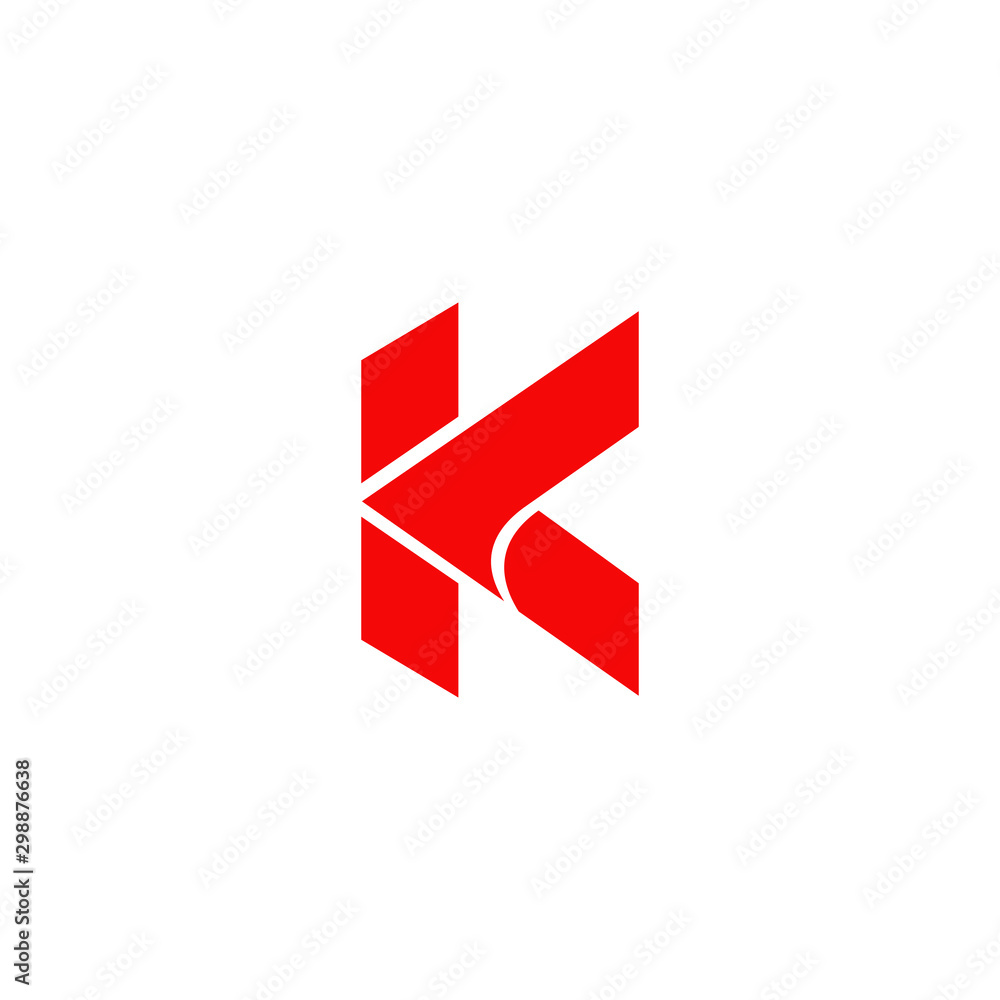 K letter initial icon logo design template K letter initial icon logo design template