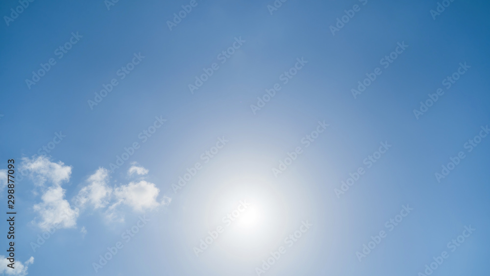 Blue sky with cloud sun at Phuket Thailand.