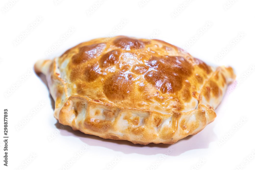 Baked Empanadas isolated on white background Baked Empanadas isolated on white background
