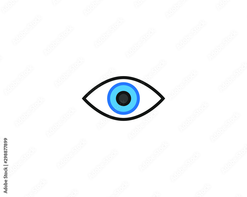 eye shape simple icon vector eye shape simple icon vector