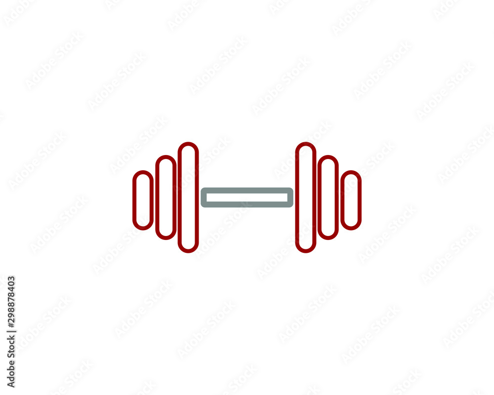 dumbbell shaped simple icon vector dumbbell shaped simple icon vector