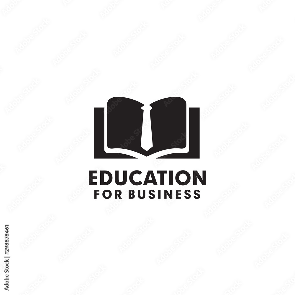 Education logo design with using book icon template