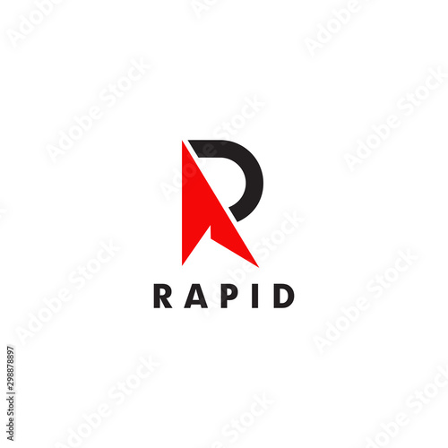 Free Download R letter initial icon logo design template - GFXLoad