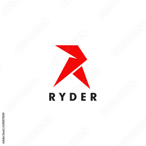 Free Download R letter initial icon logo design template - GFXLoad