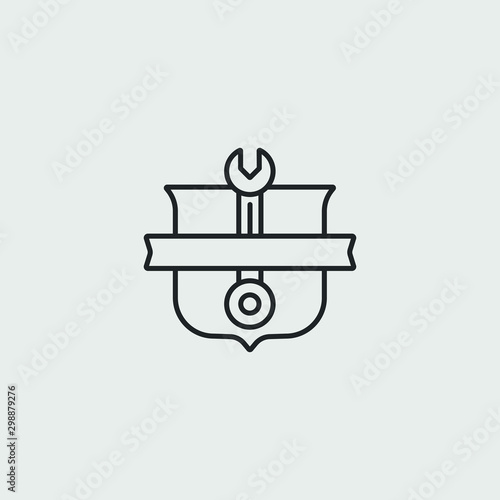 Auto mechanic service. Mechanic service logo set. Repair service auto mechanic logos. Car vintage vector logo set.  Vector illustration.