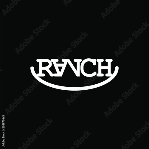 simple ranch typography cattle brand style for print art t shirt or sticker template