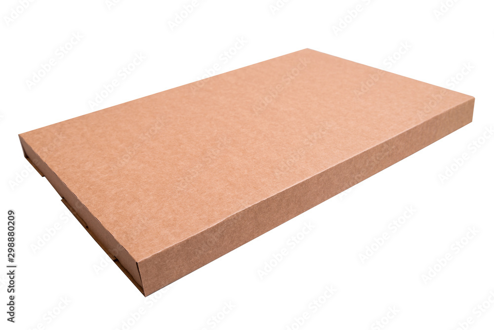Inside of flat brown craft cardboard box, isolates Inside of flat brown craft cardboard box, isolates