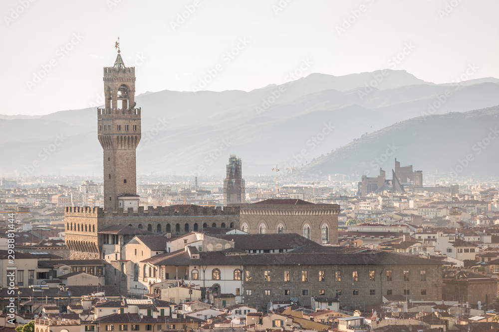 Skyline of Florence, tuscany, Italy. Saint Mary in Flower Dome. Basilica di Santa Maria in Fiore