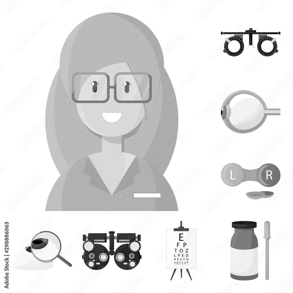 Isolated object of medicine and technology sign. Set of medicine and eyesight stock vector illustration. Isolated object of medicine and technology sign. Set of medicine and eyesight stock vector illustration.