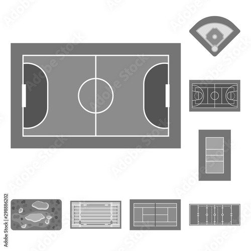 Vector design of grass and game symbol. Collection of grass and construction stock symbol for web.