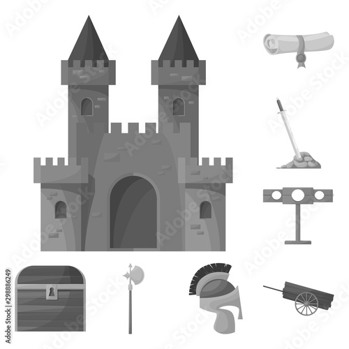 Vector illustration of heritage and ancient symbol. Set of heritage and culture stock symbol for web.