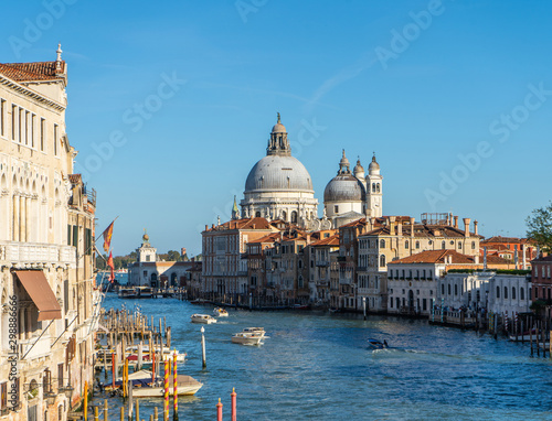View of the Grand Canal and Basilica Santa Maria della Salute. Travel photo. Venice. Italy. Europe. © Viktoras