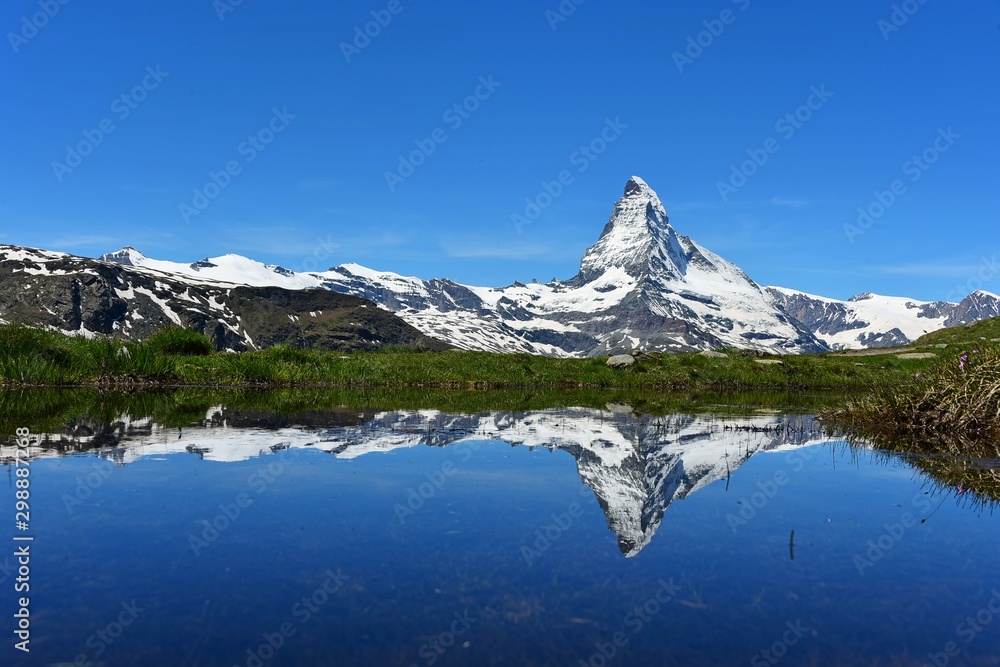 reflection of the Matterhorn, Zermatt Switzerland