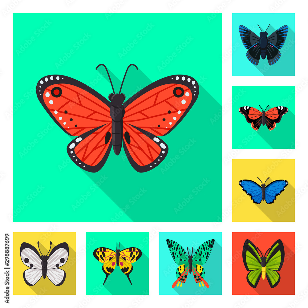 Naklejka Isolated object of exotic and botanic icon. Collection of exotic and tropics stock vector illustration.
