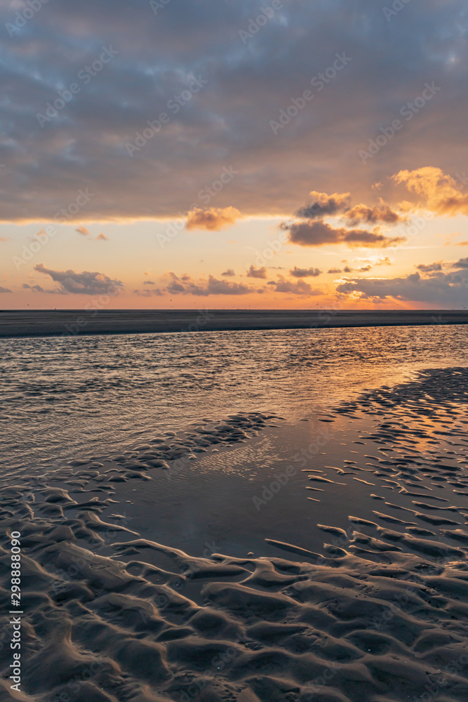 Sonnenuntergang am Meer – Nordsee, Niederlande